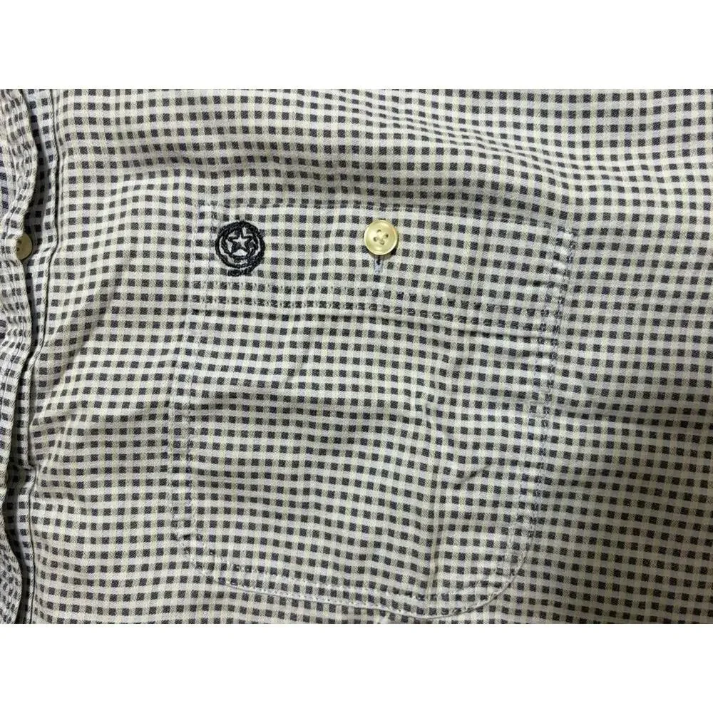 Wrangler‎ George Strait 2XLT Short Sleeve Button Down Shirt Blue Check